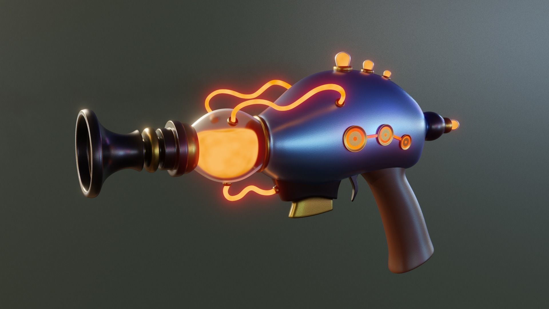 Sci-Fi Gun Low-poly 3D model_1