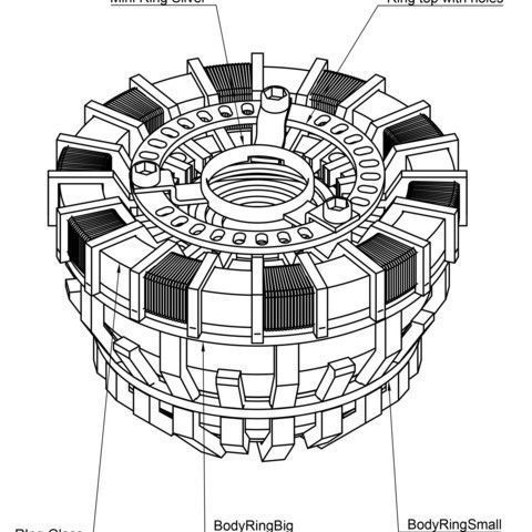 Iron Man Arc Reactor 3D model_1