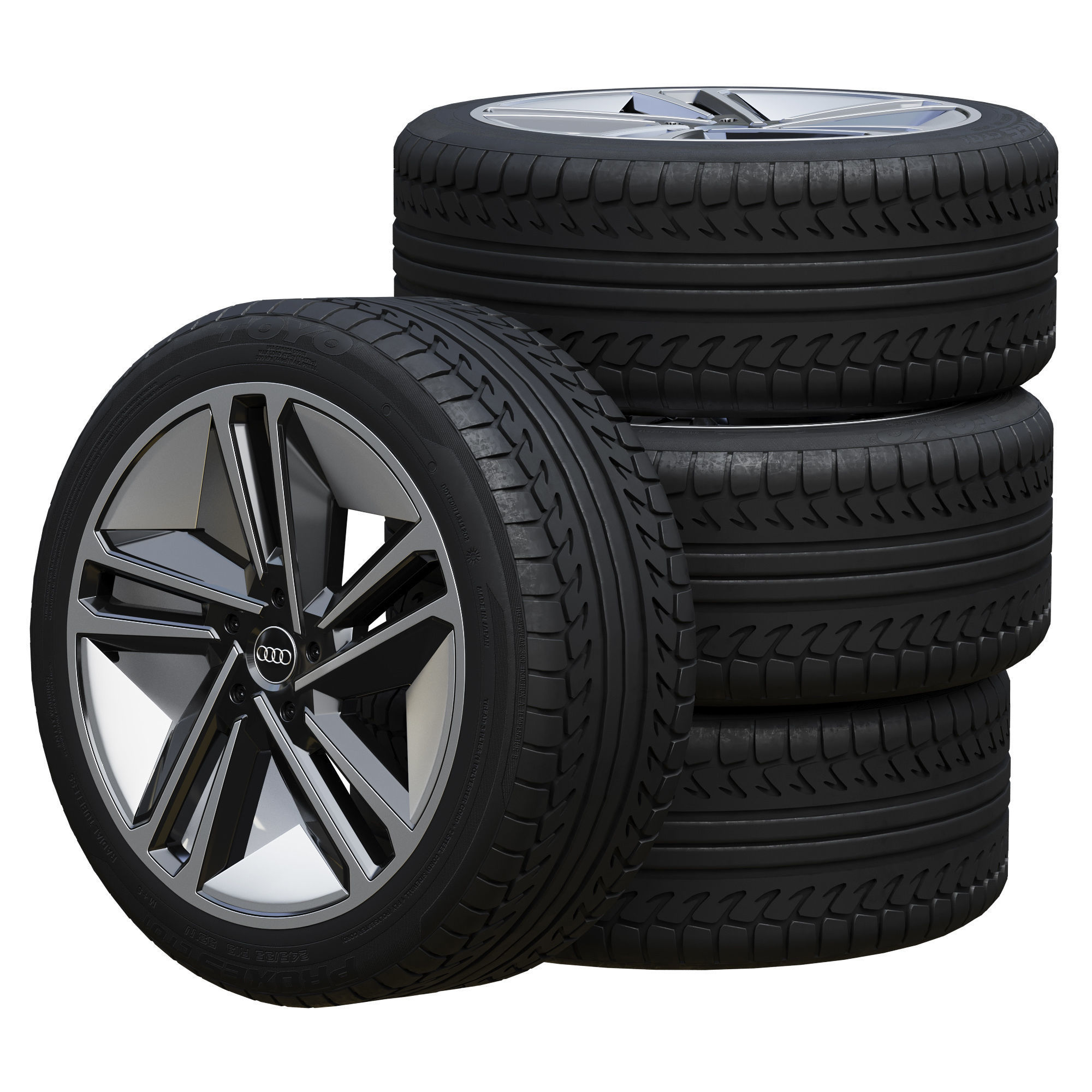 Audi wheels 3D model_1