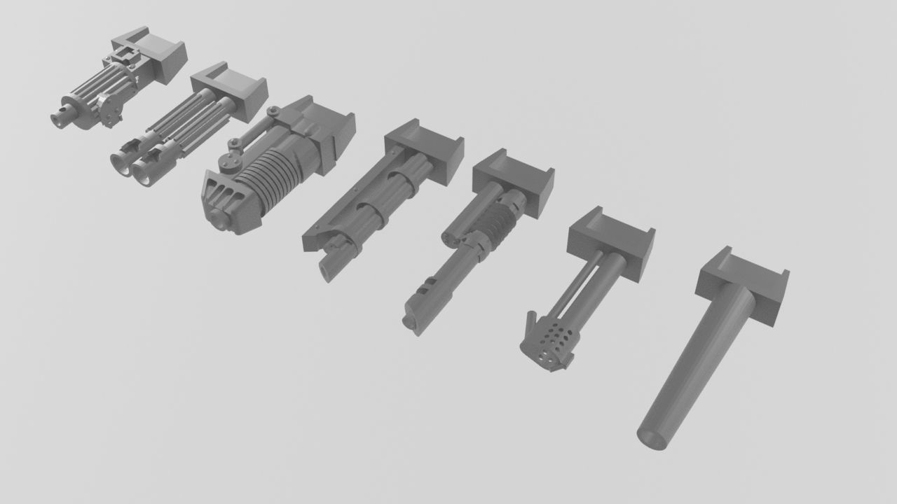 Diesel age style sponson guns pack