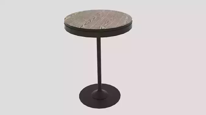  LumiSource Dakota Round Adjustable Height Bar Table 