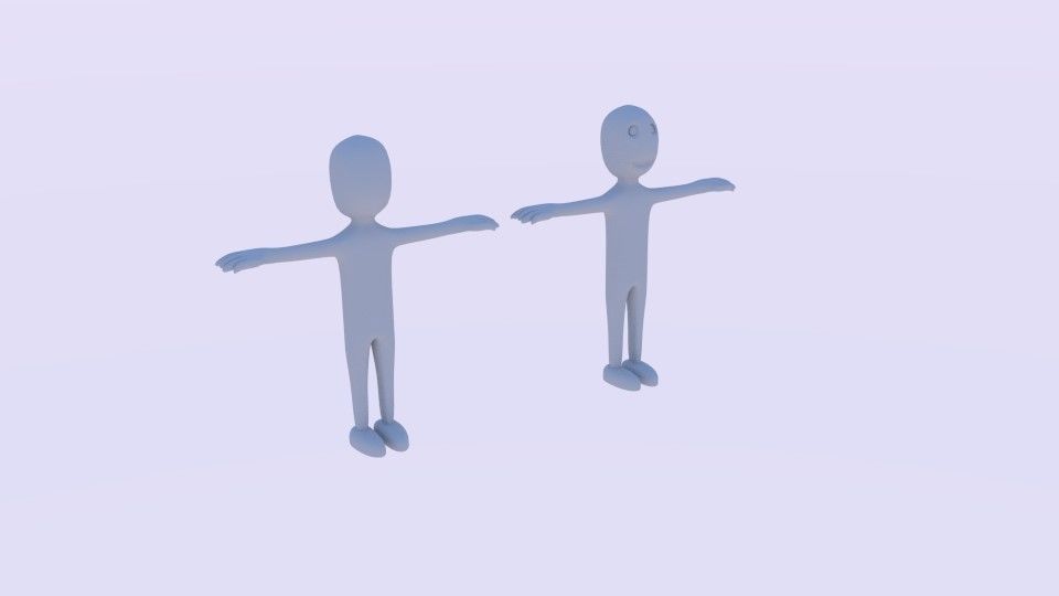 Soccer Player Toon Short Base Low-poly 3D model_4