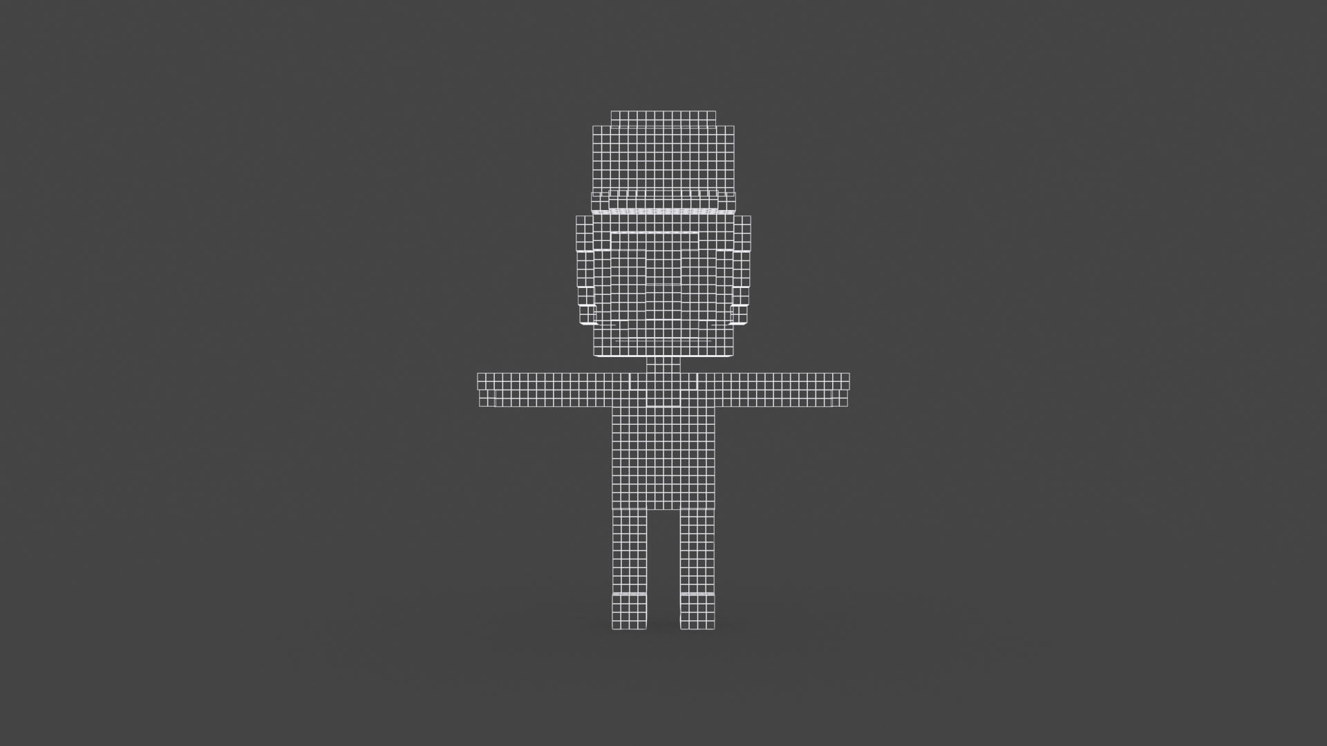 BROS-004 Mario Low-poly 3D model_5