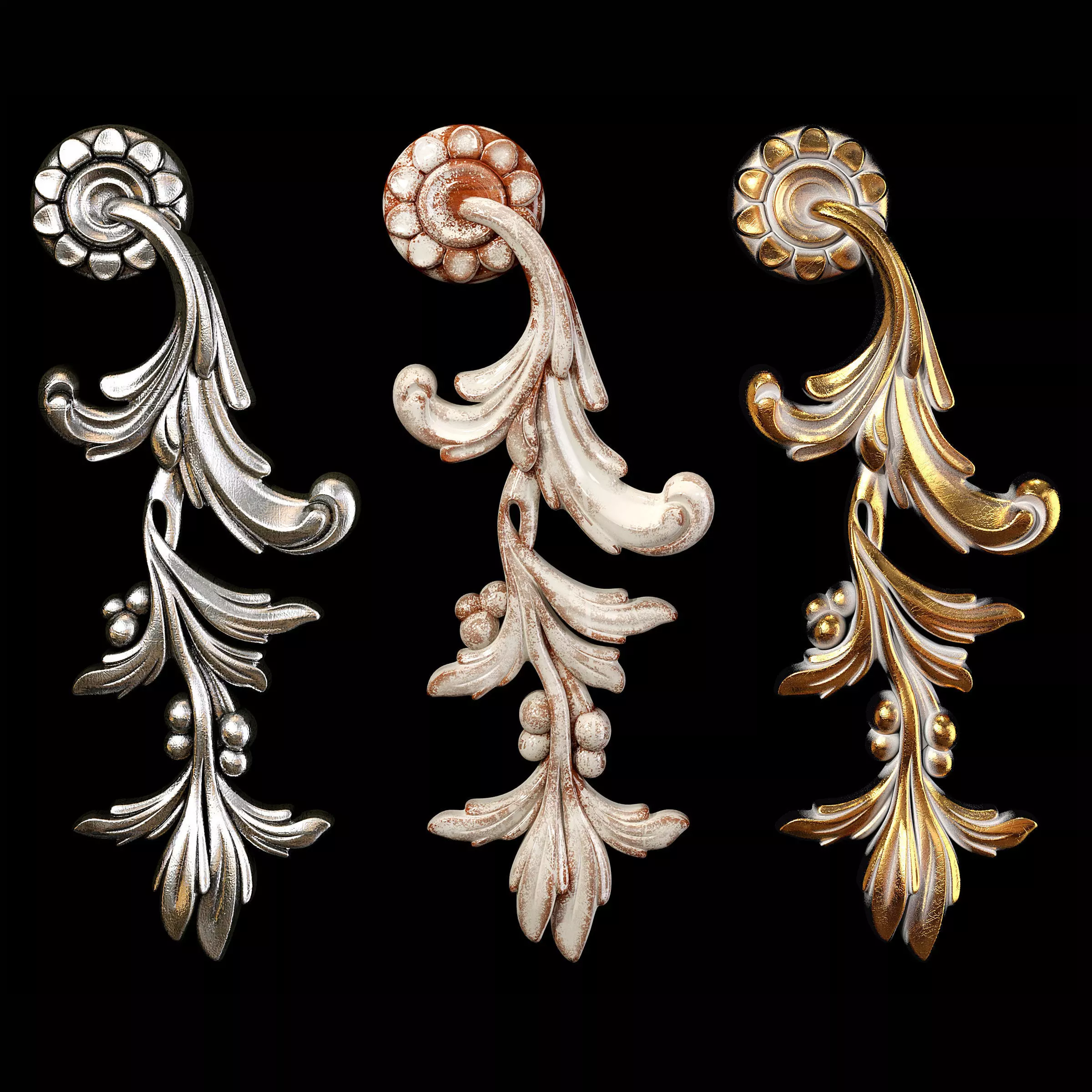 Classic carved 047 3D model_0