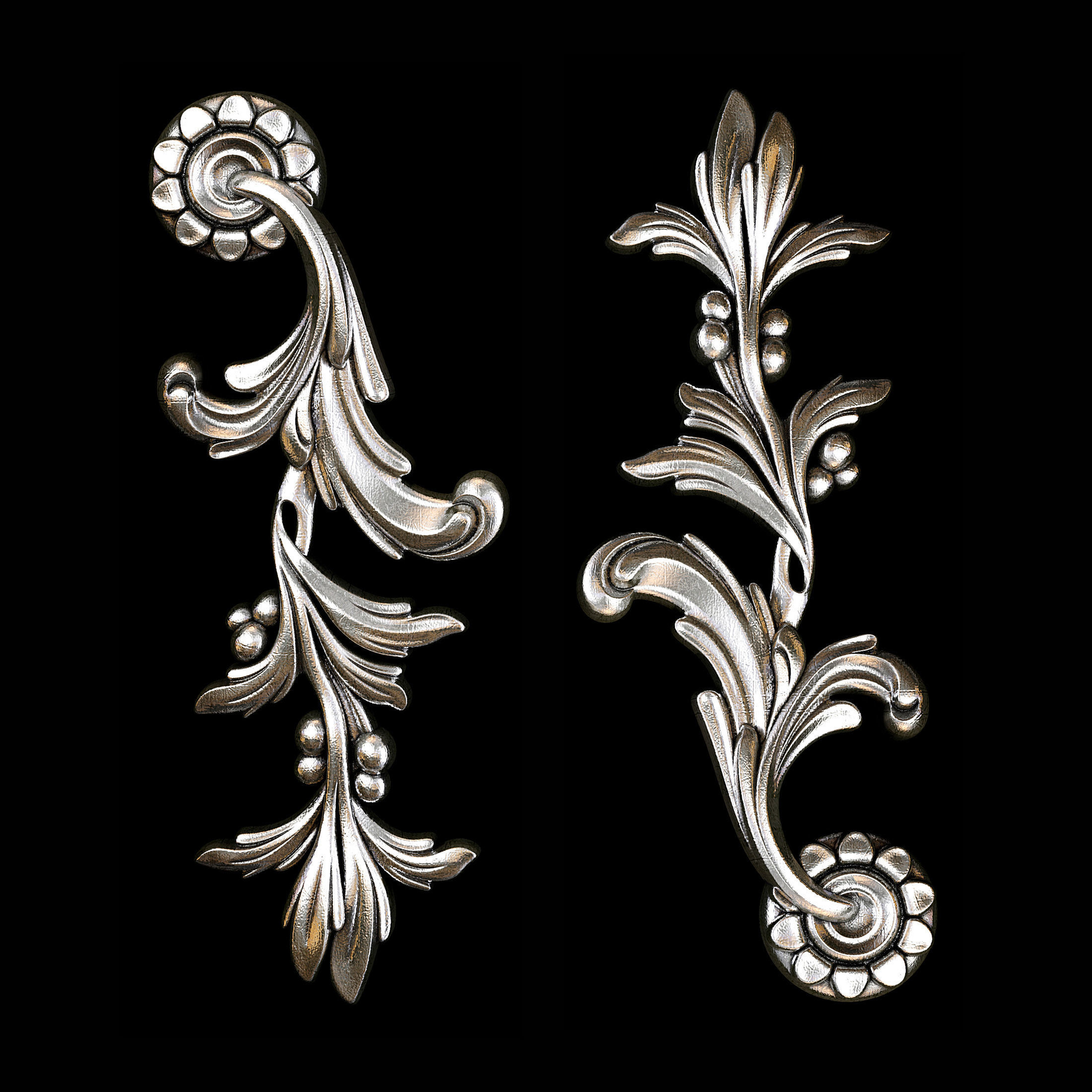 Classic carved 047 3D model_1