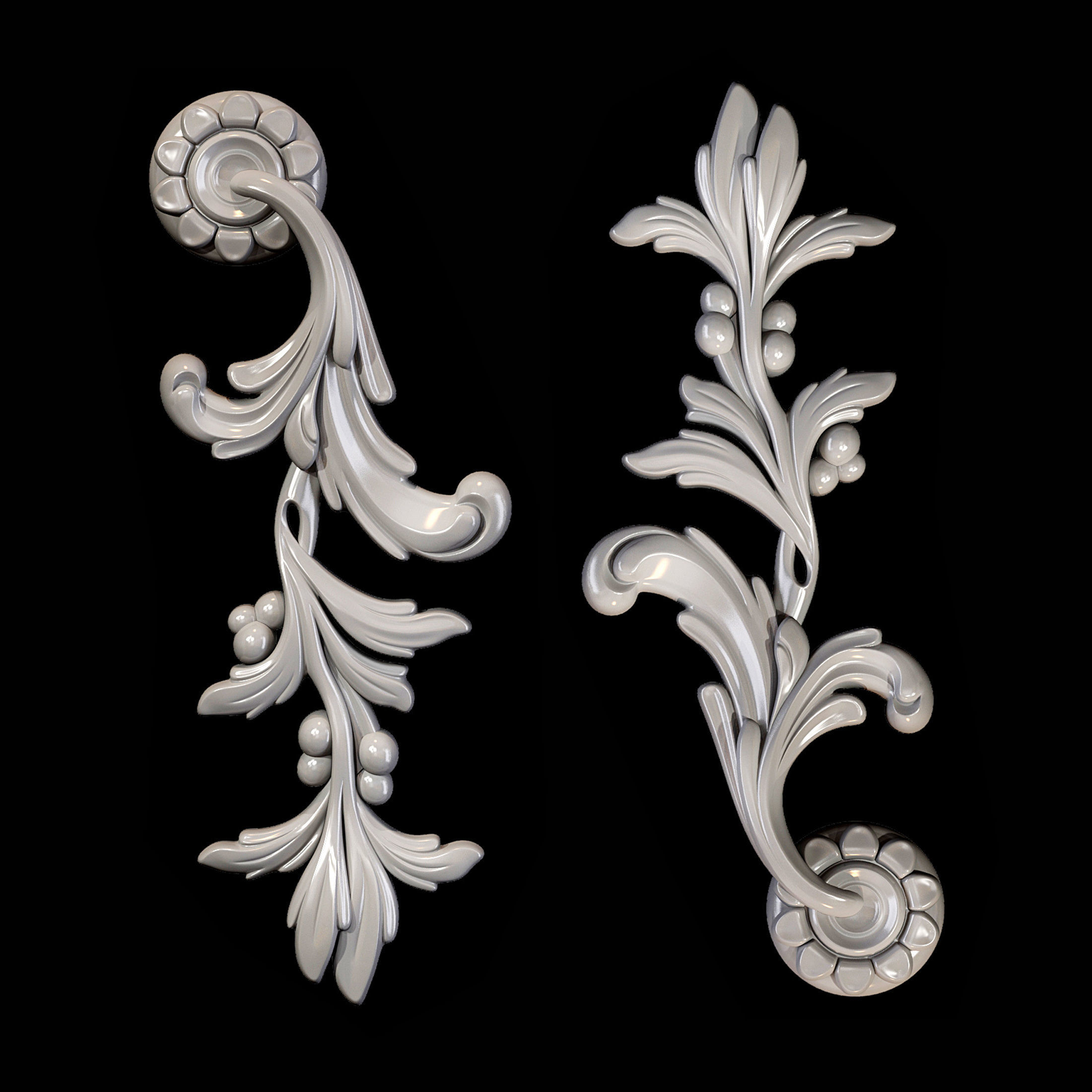Classic carved 047 3D model_4