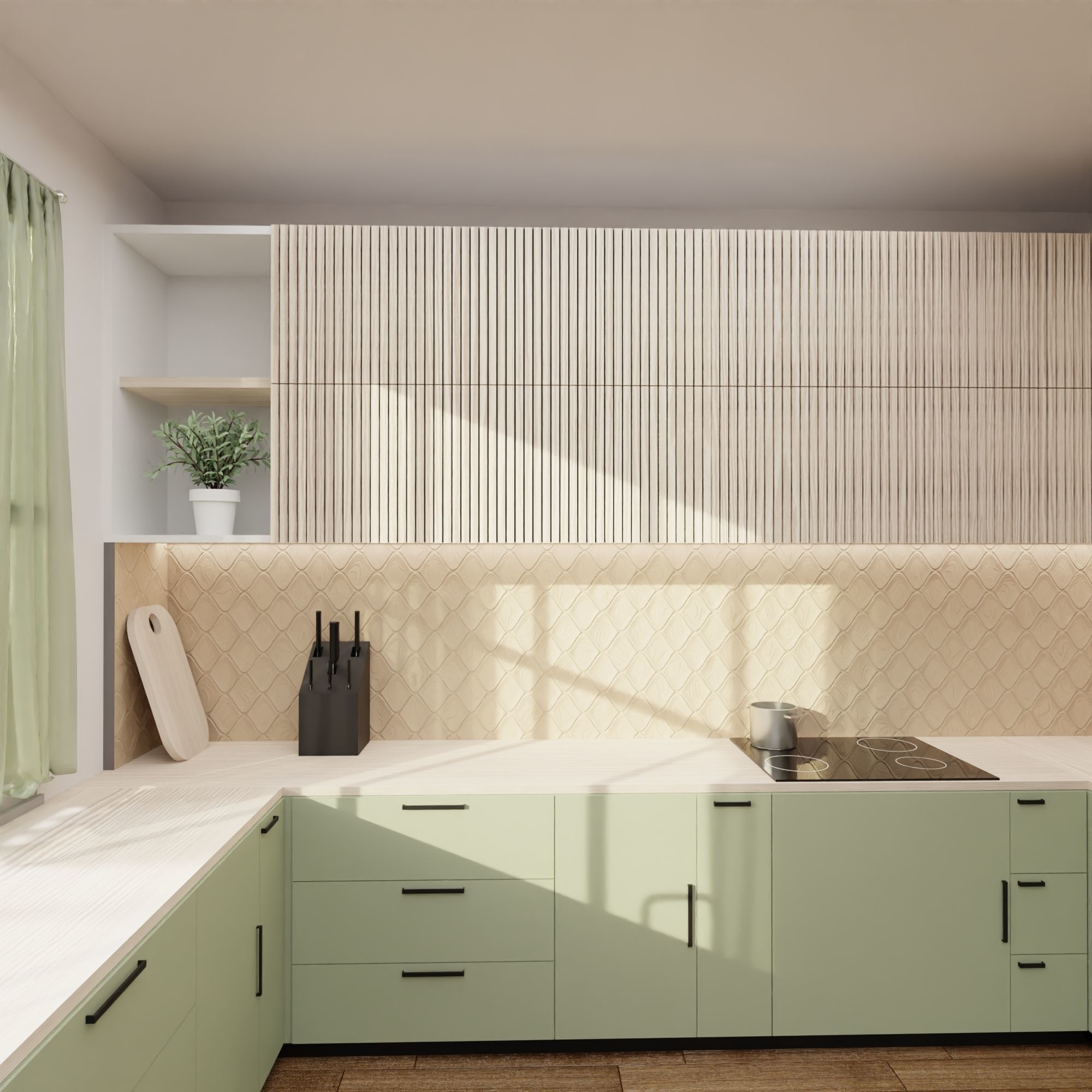 Green Kitchen 3D model_3