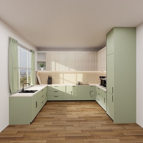 Green Kitchen 3D model