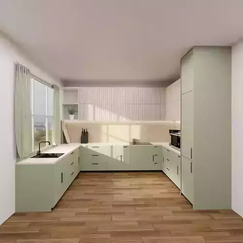 Green Kitchen 3D model