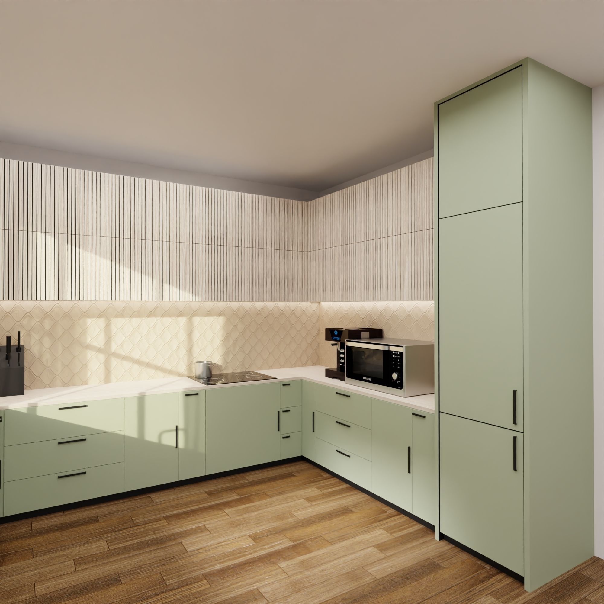 Green Kitchen 3D model_1