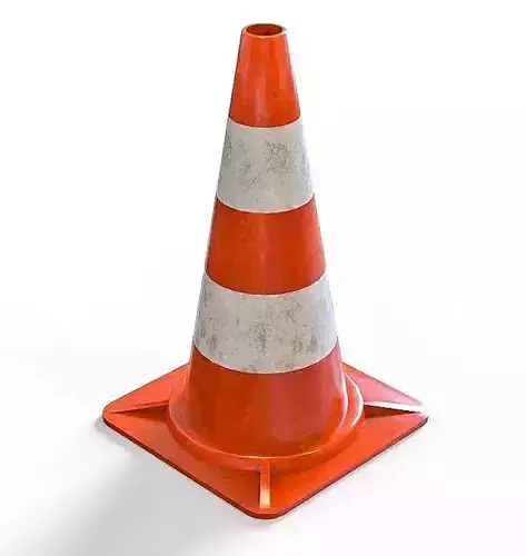 Traffic Cone 3D Model Low-poly 3D model