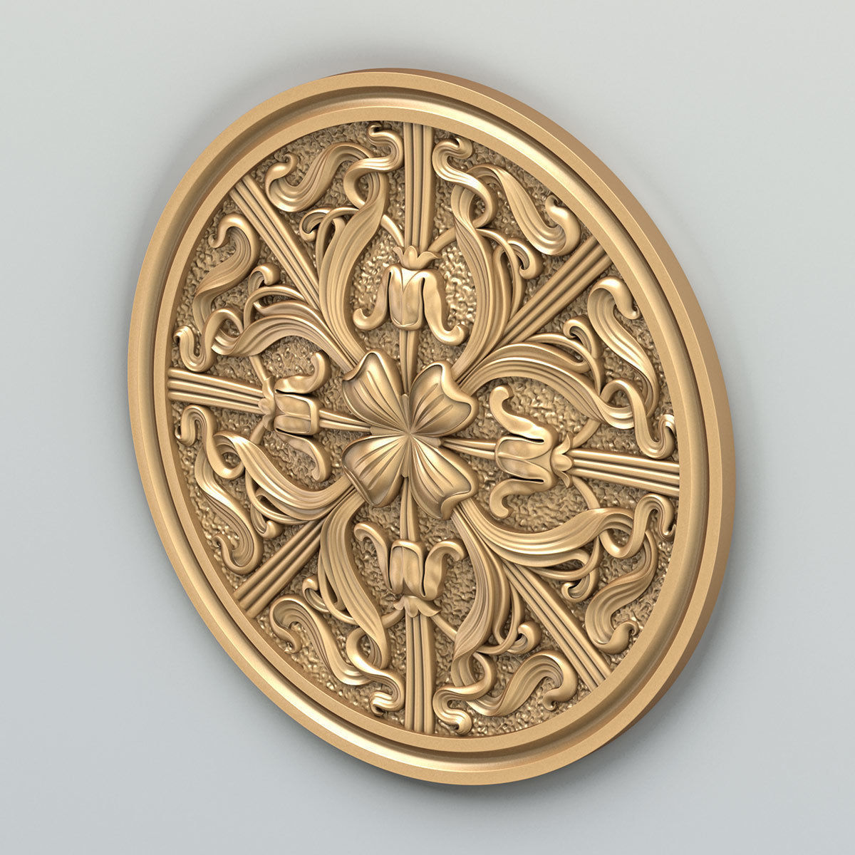 Round rosette 035 3D model_2