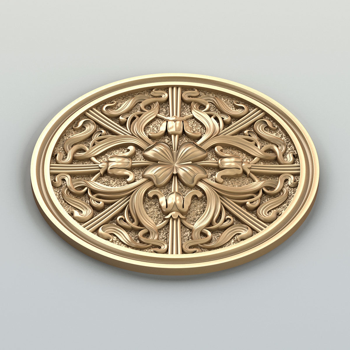 Round rosette 035 3D model_3