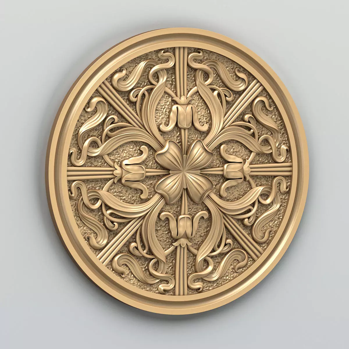 Round rosette 035 3D model_0