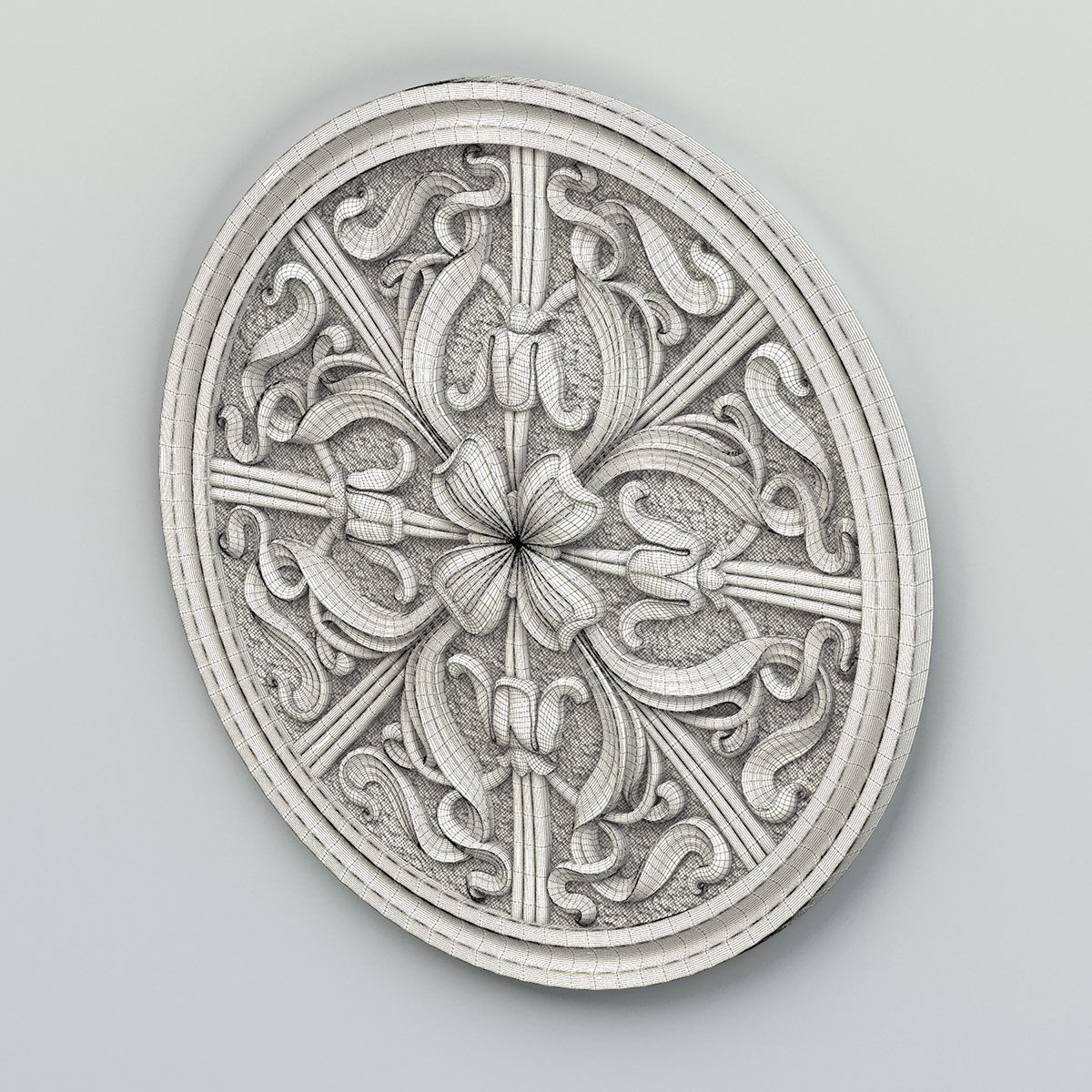 Round rosette 035 3D model_6