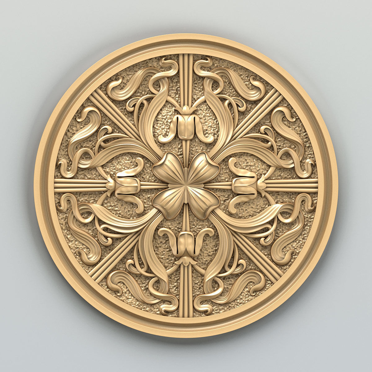 Round rosette 035 3D model_1