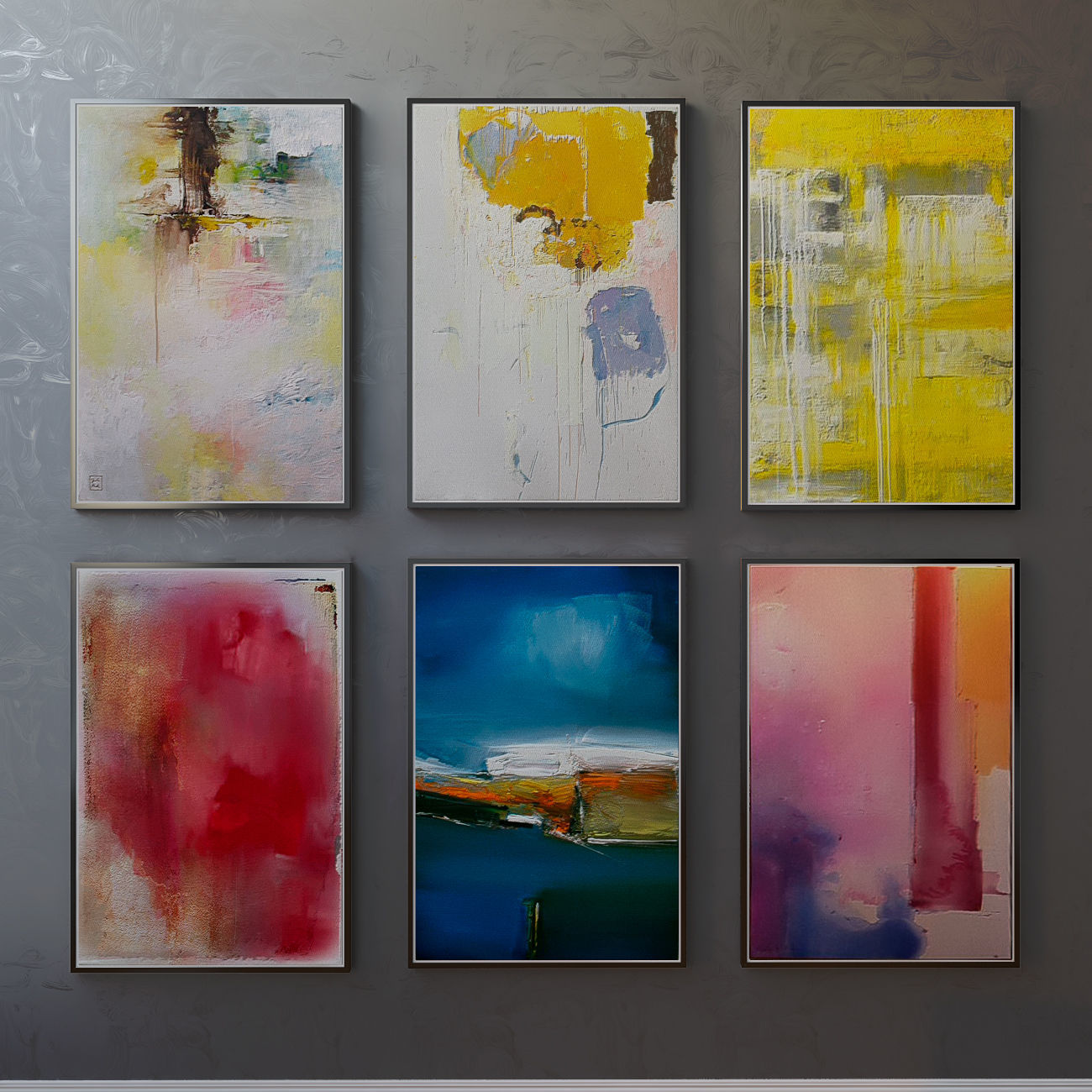 Collection of paintings abstract art part 5 3D model_1