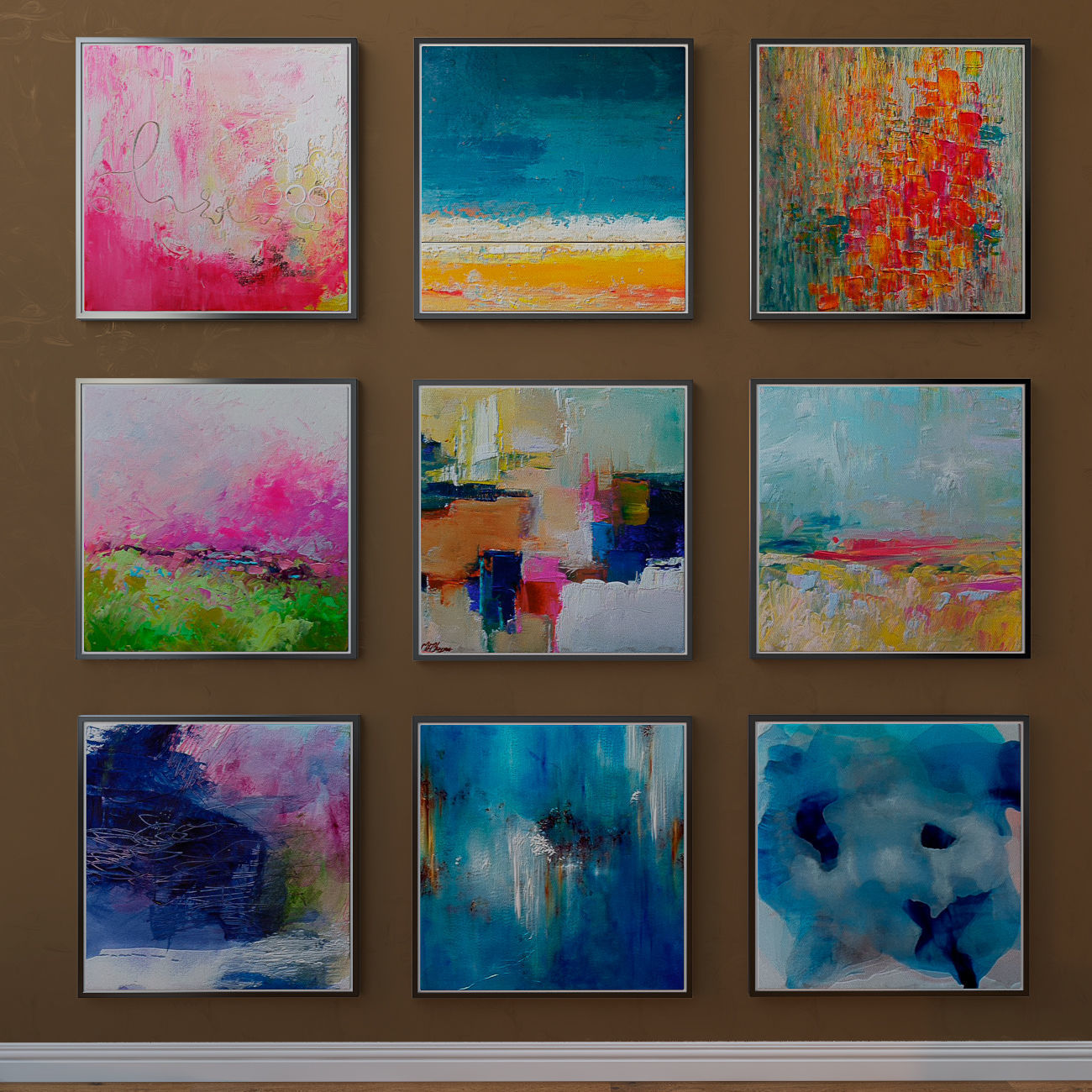 Collection of paintings abstract art part 5 3D model_2