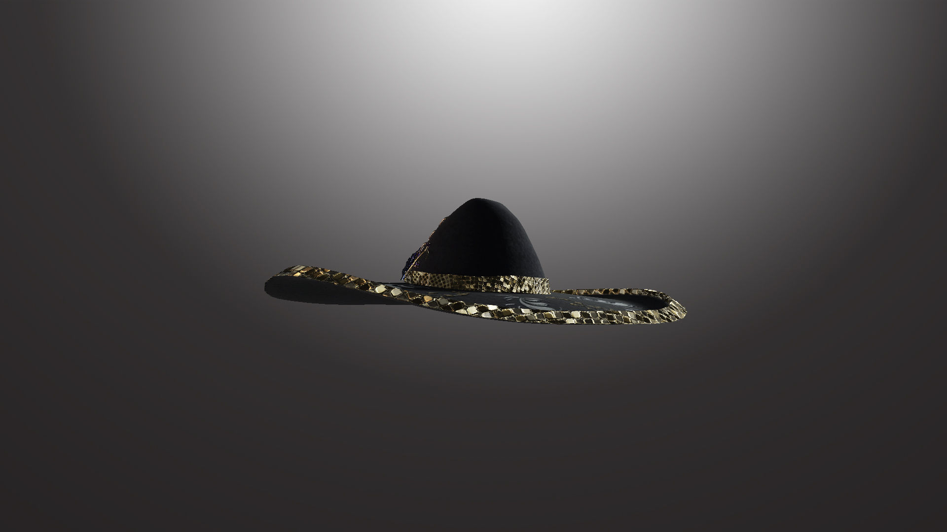 Sombrero-02 mexican hat Low-poly 3D model_2