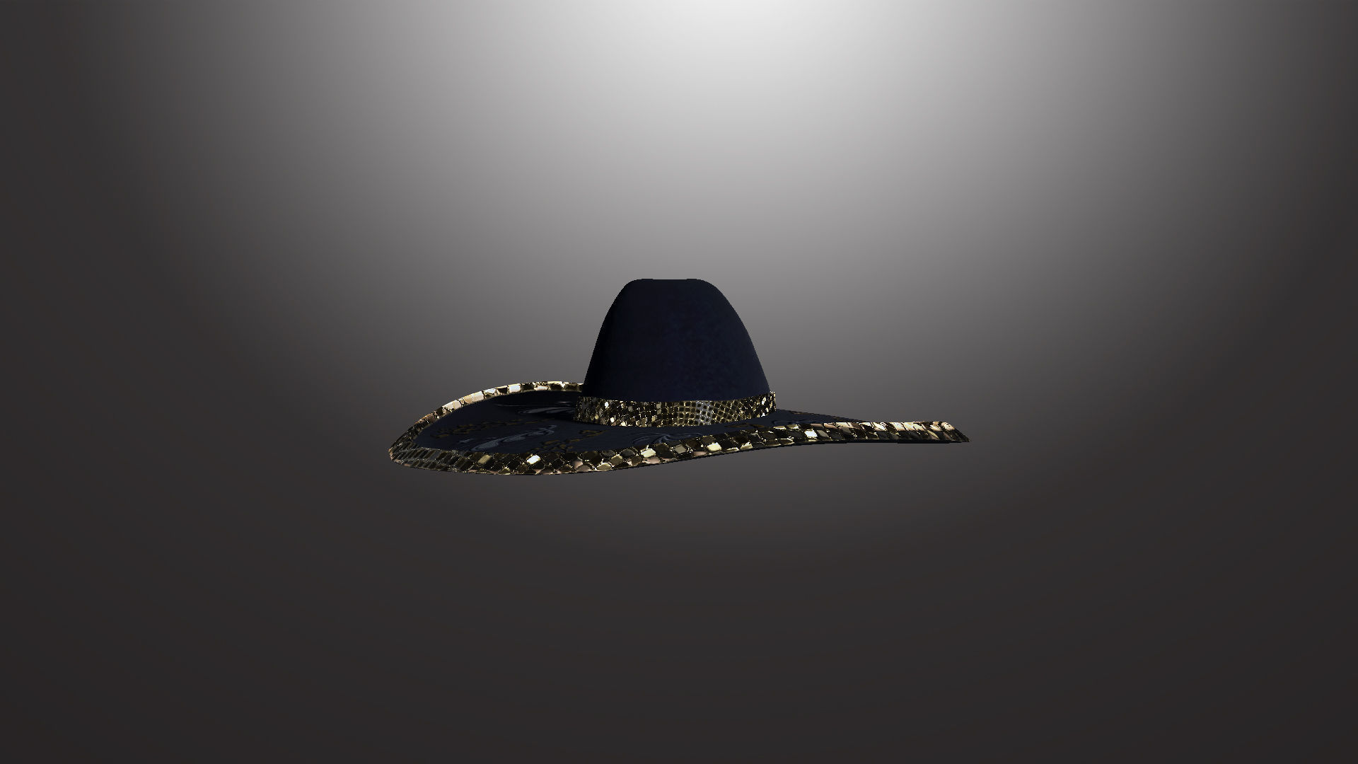Sombrero-02 mexican hat Low-poly 3D model_3