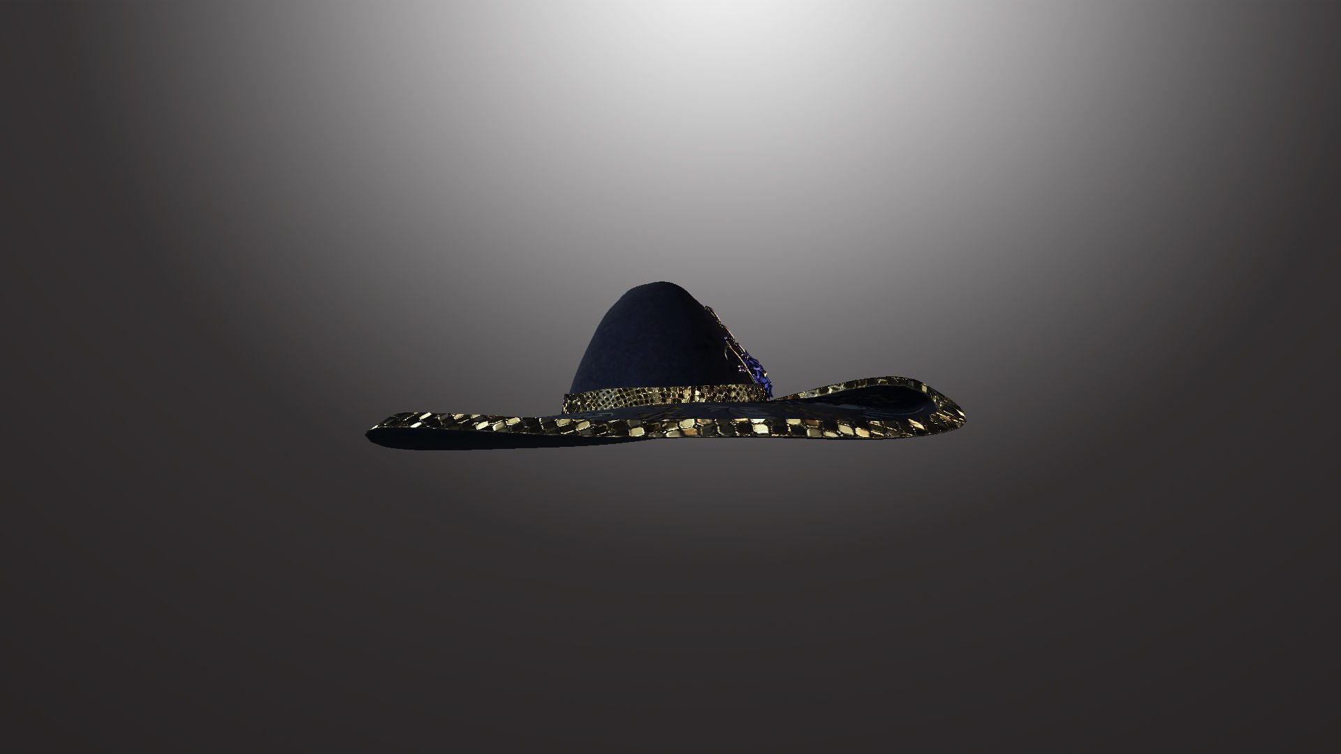 Sombrero-02 mexican hat Low-poly 3D model_4