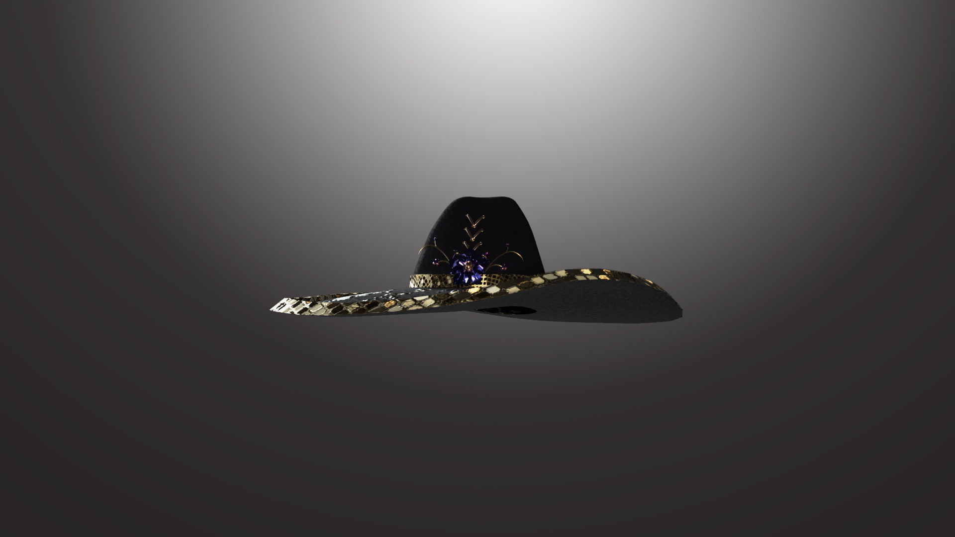 Sombrero-02 mexican hat Low-poly 3D model_1