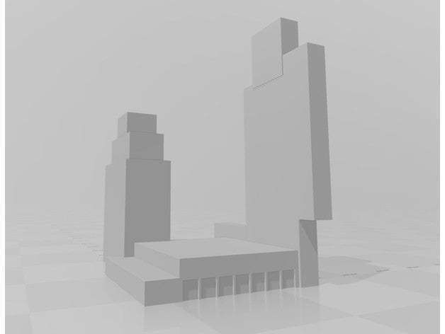 3d Model of the Batman the Animated series Title Screen 3D print model_1