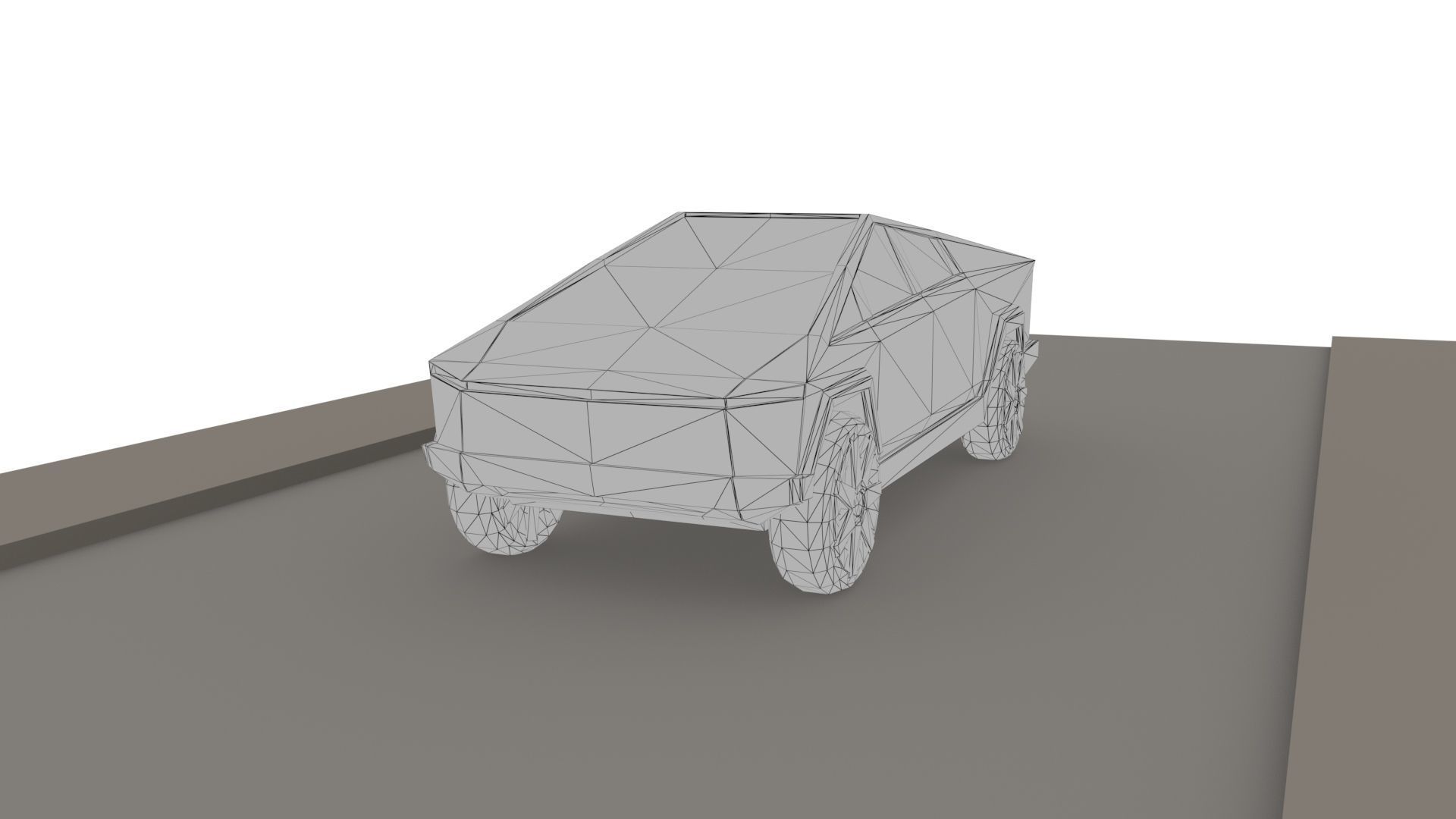Tesla Cybertruck Free low-poly 3D model_5