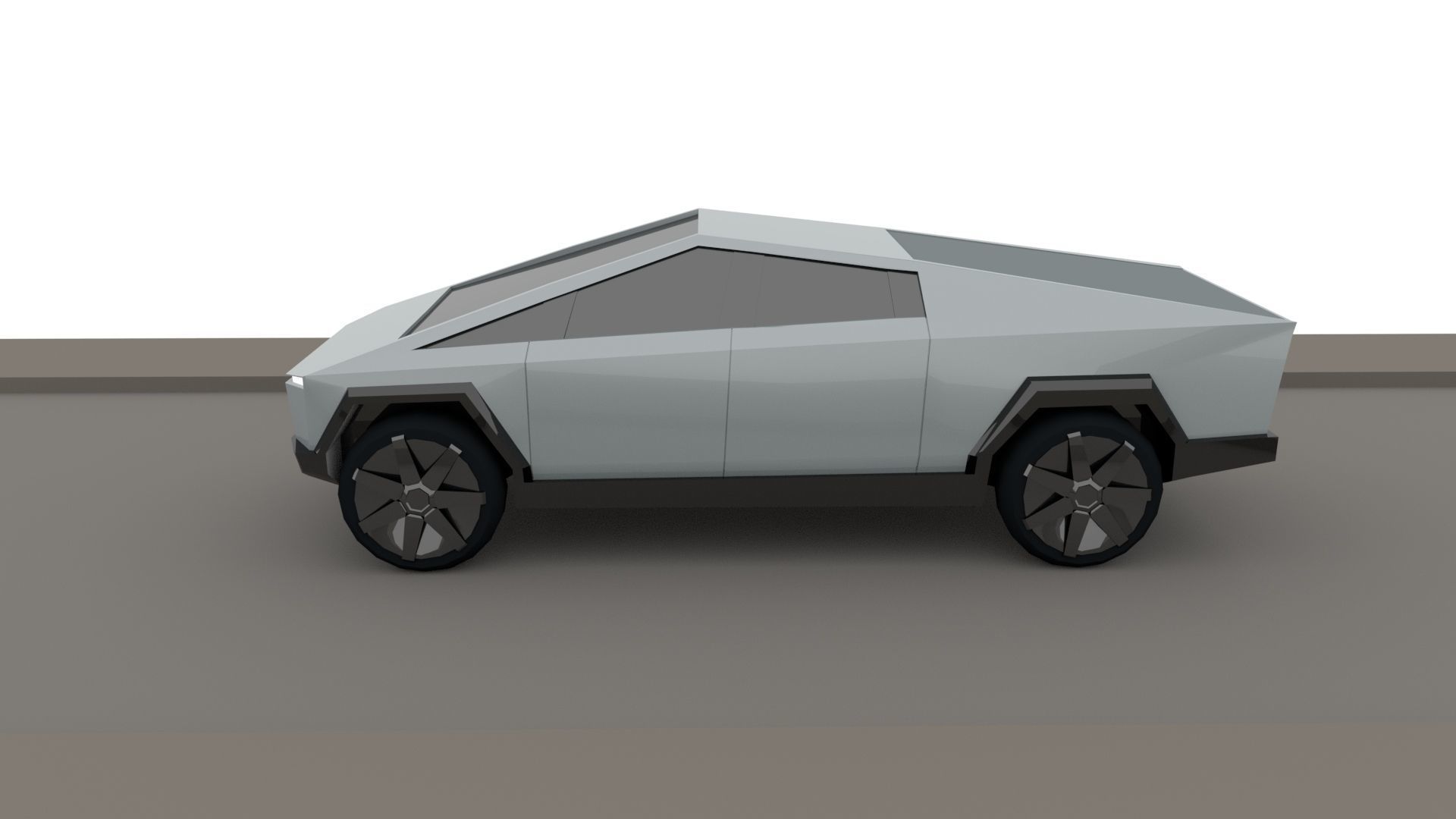 Tesla Cybertruck Free low-poly 3D model_3