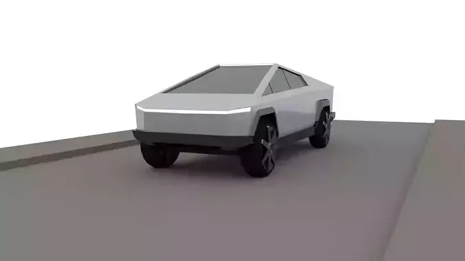 Tesla Cybertruck Free low-poly 3D model