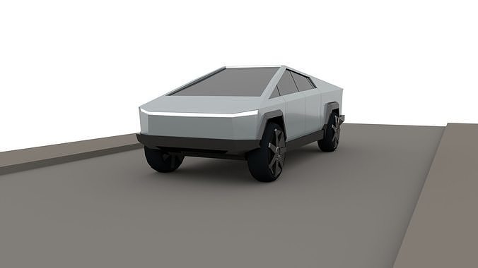 Tesla Cybertruck Free low-poly 3D model