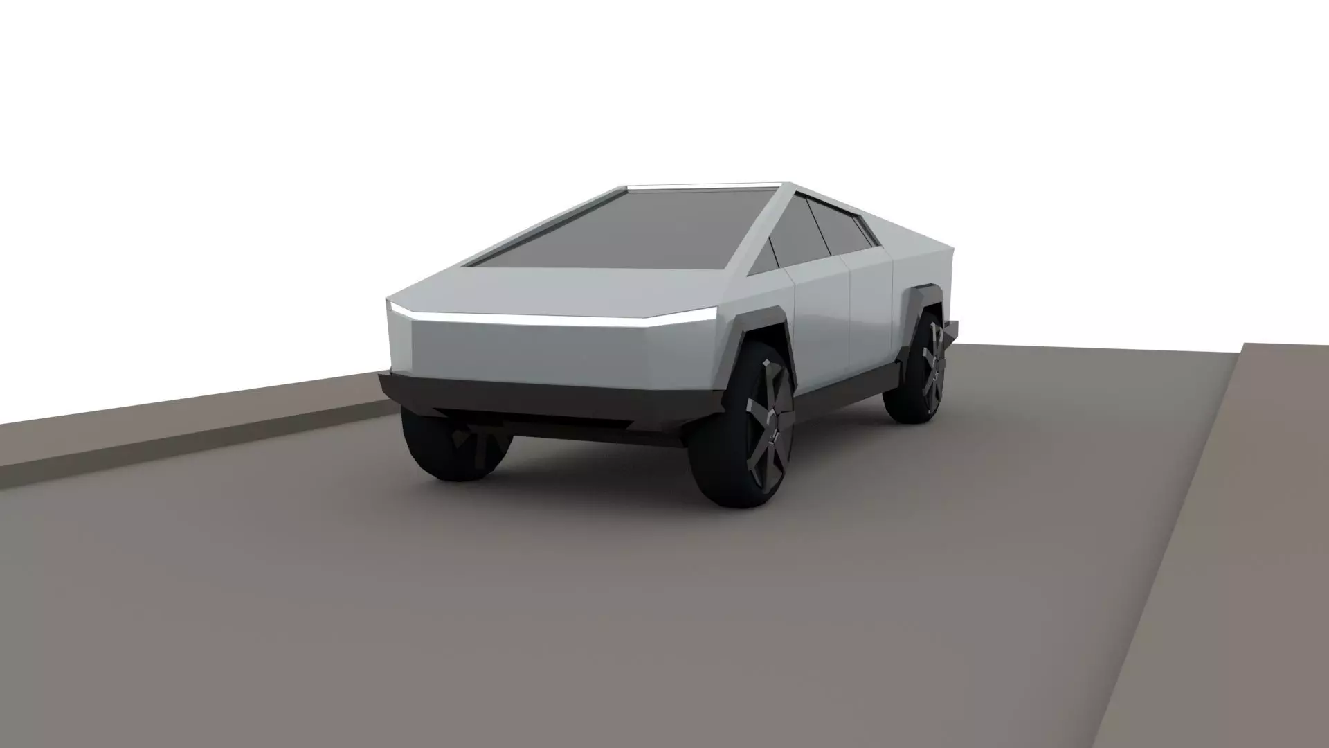 Tesla Cybertruck Free low-poly 3D model_0