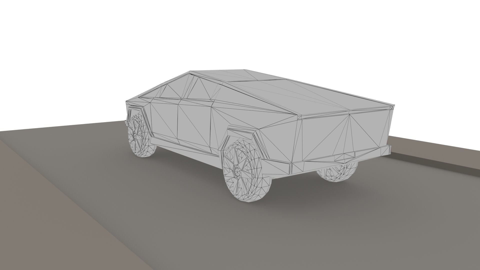 Tesla Cybertruck Free low-poly 3D model_4