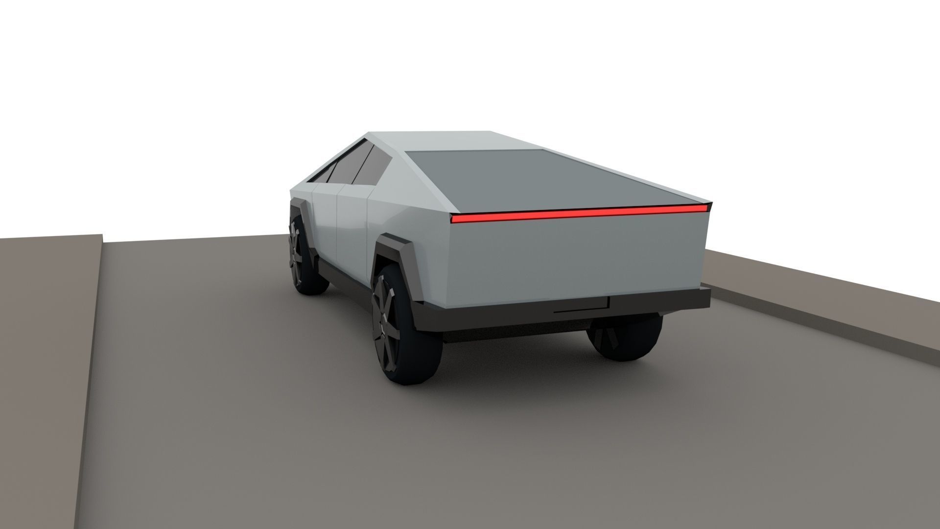 Tesla Cybertruck Free low-poly 3D model_2