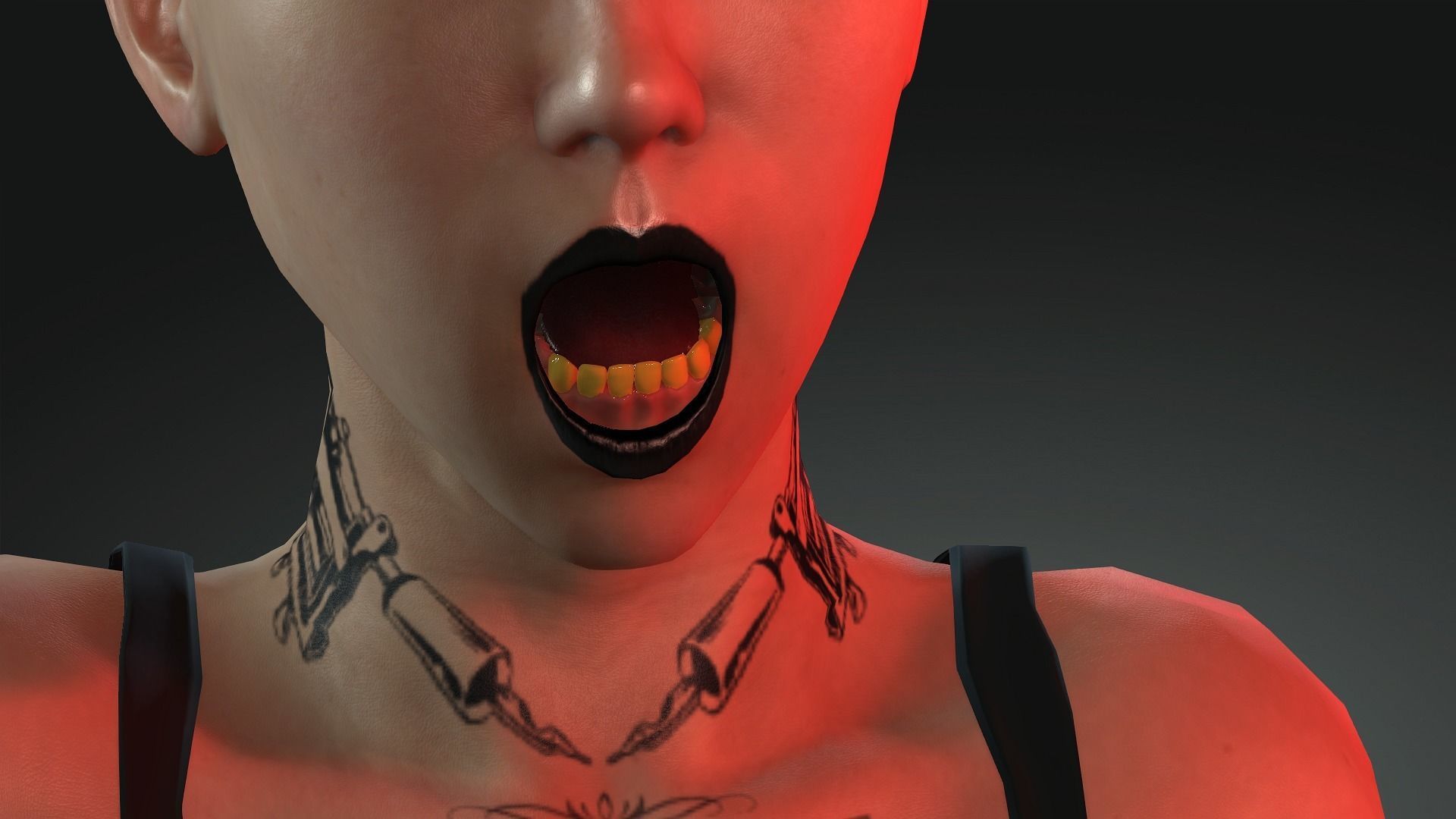 Jane - 4K Animasyon For game Low-poly 3D model_2