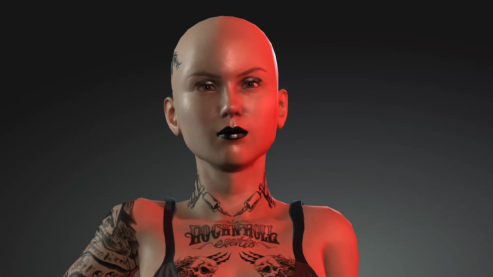 Jane - 4K Animasyon For game Low-poly 3D model_0