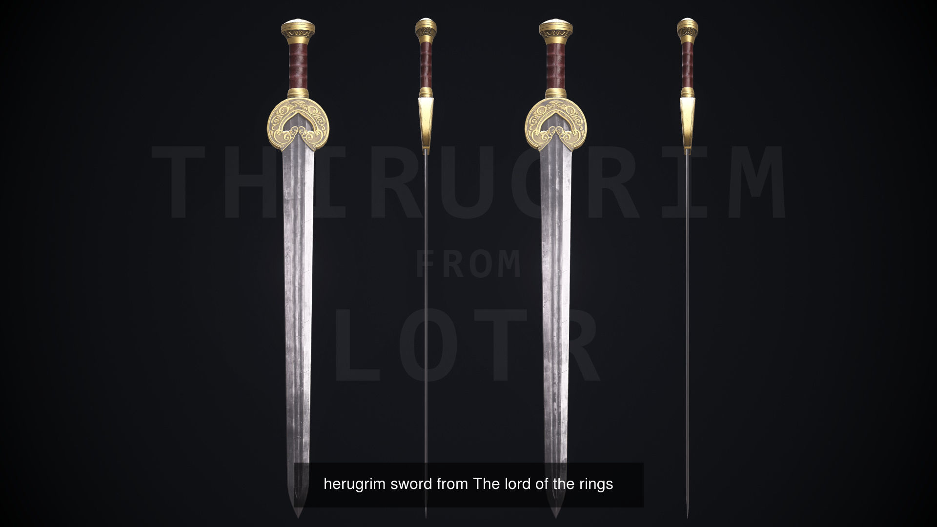 Game ready sword Collection from LOTR and HOBBIT movie _16