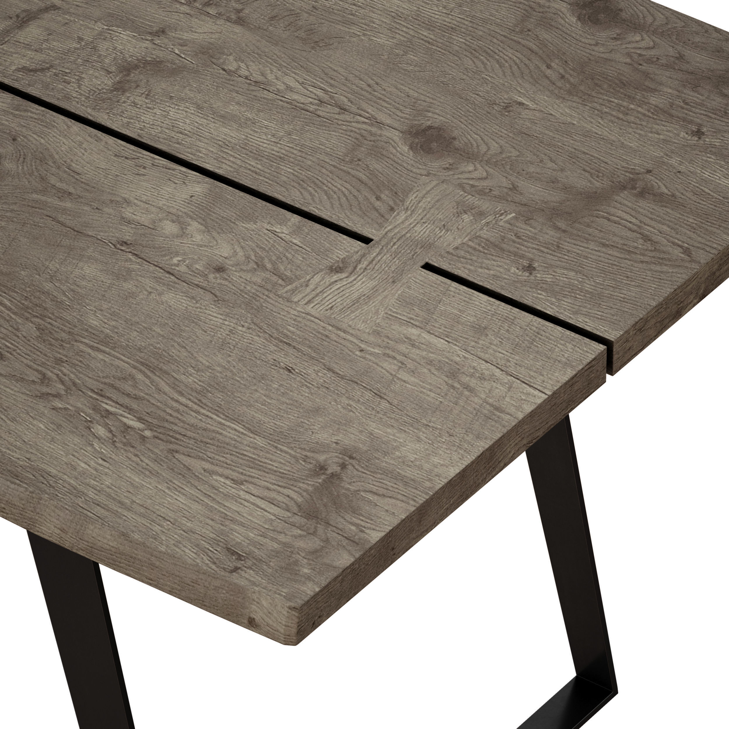 Yukon Grey Dining Table Crate and Barrel Low-poly 3D model_8