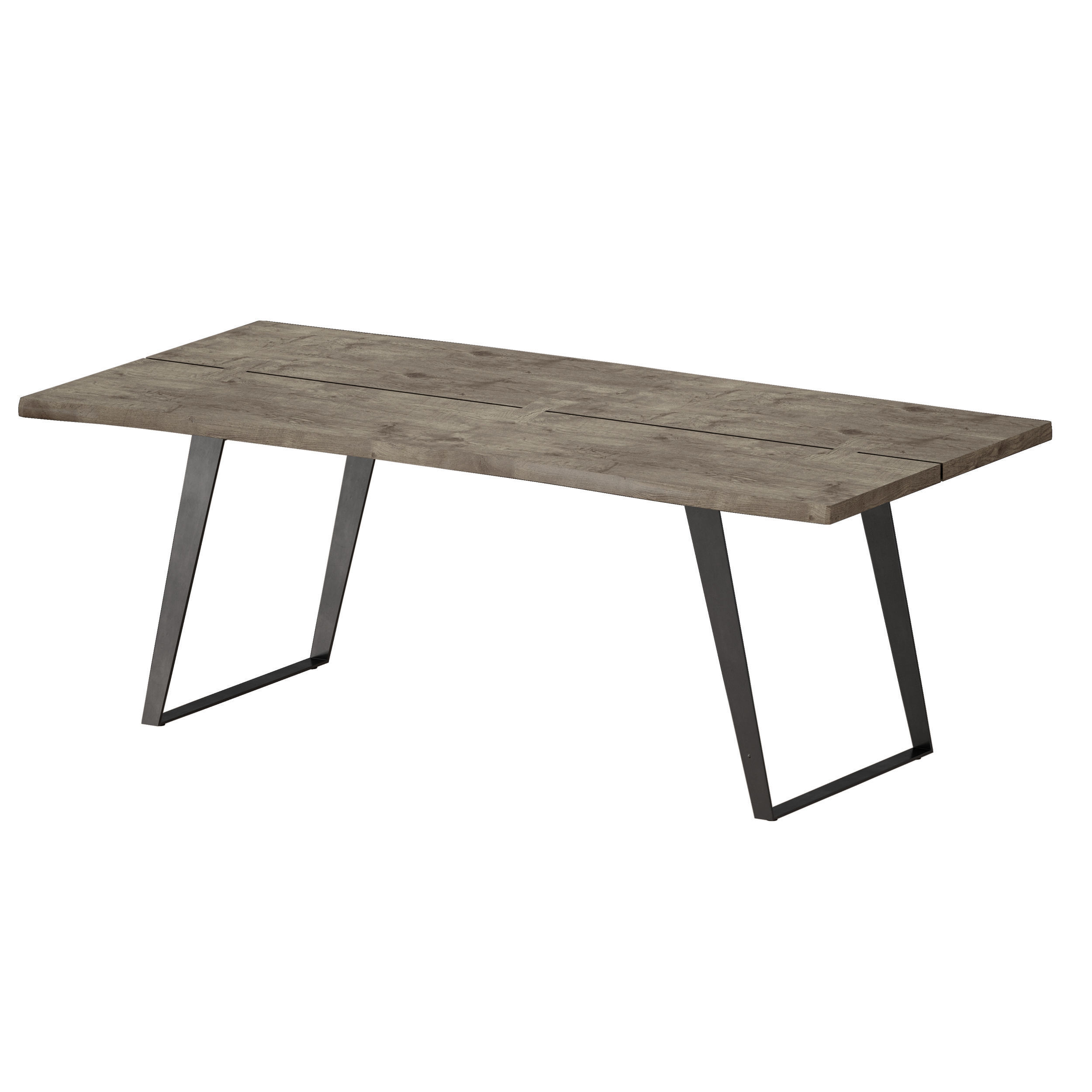 Yukon Grey Dining Table Crate and Barrel Low-poly 3D model_6