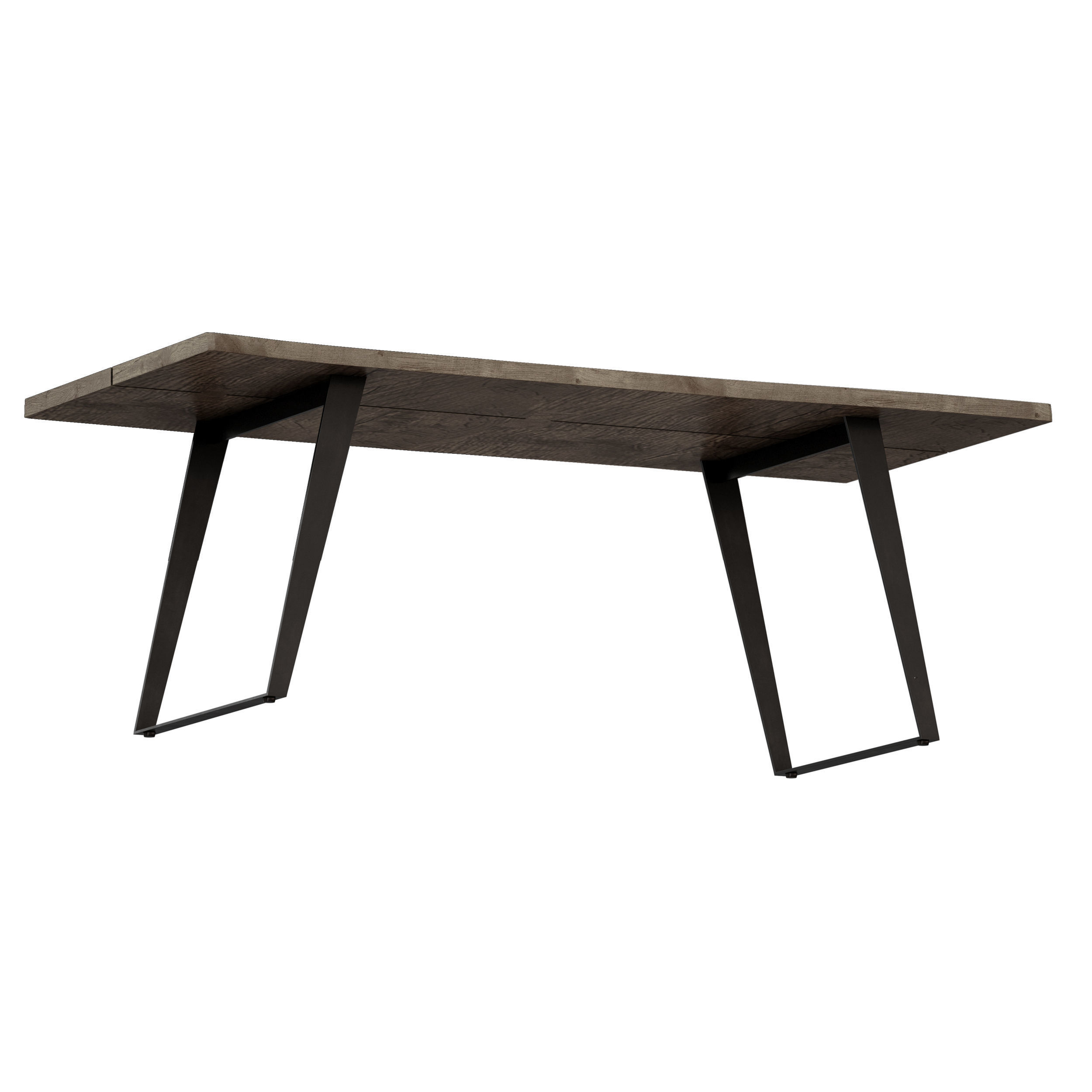 Yukon Grey Dining Table Crate and Barrel Low-poly 3D model_2