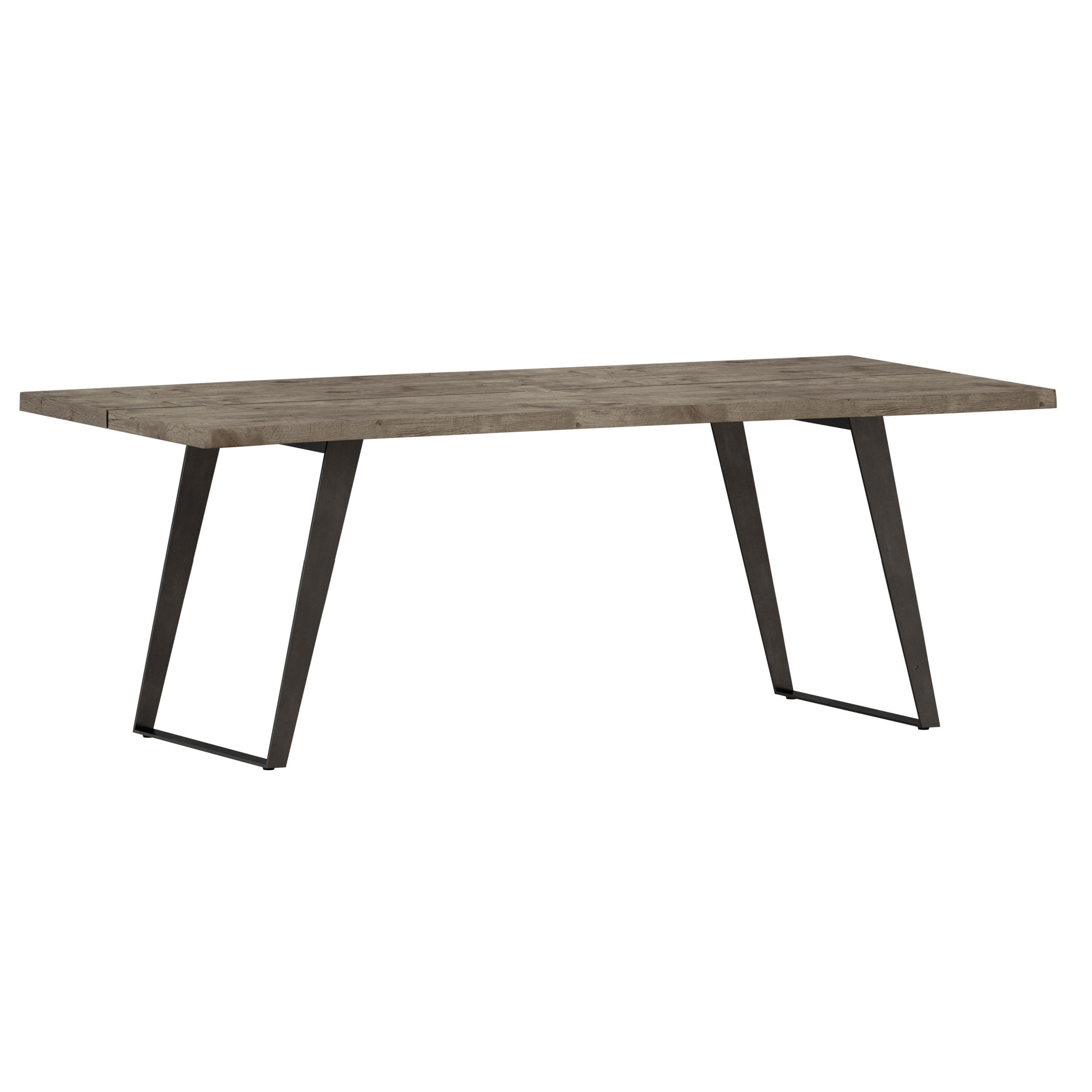 Yukon Grey Dining Table Crate and Barrel Low-poly 3D model_1