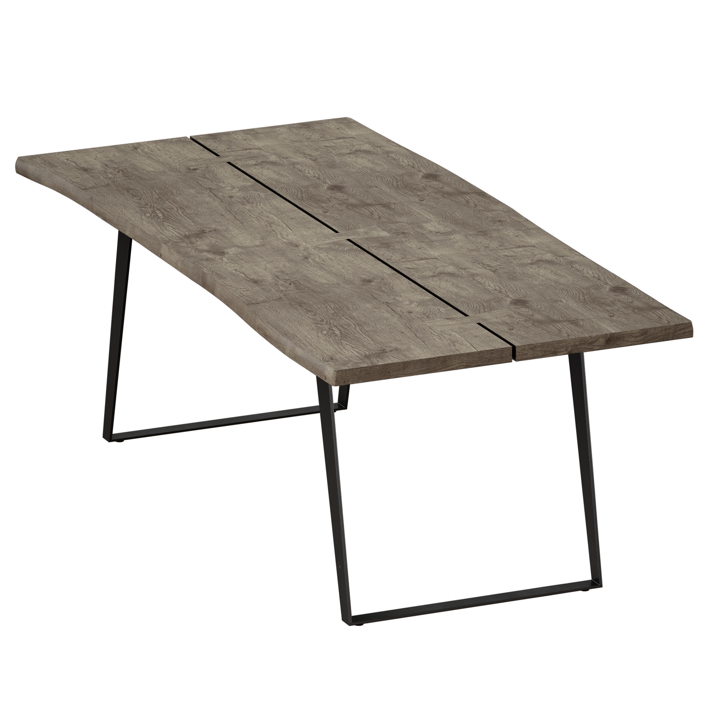 Yukon Grey Dining Table Crate and Barrel Low-poly 3D model_7