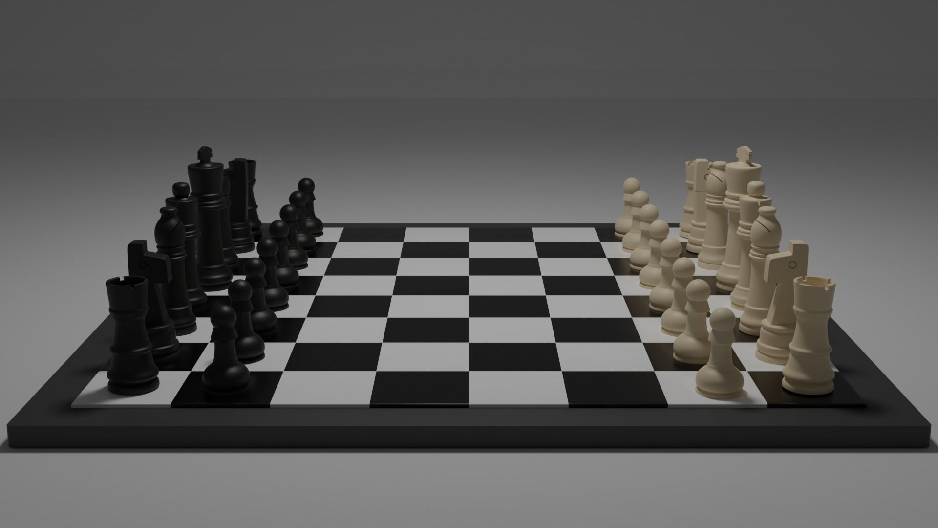 Chess Fully Editable 3D model_1