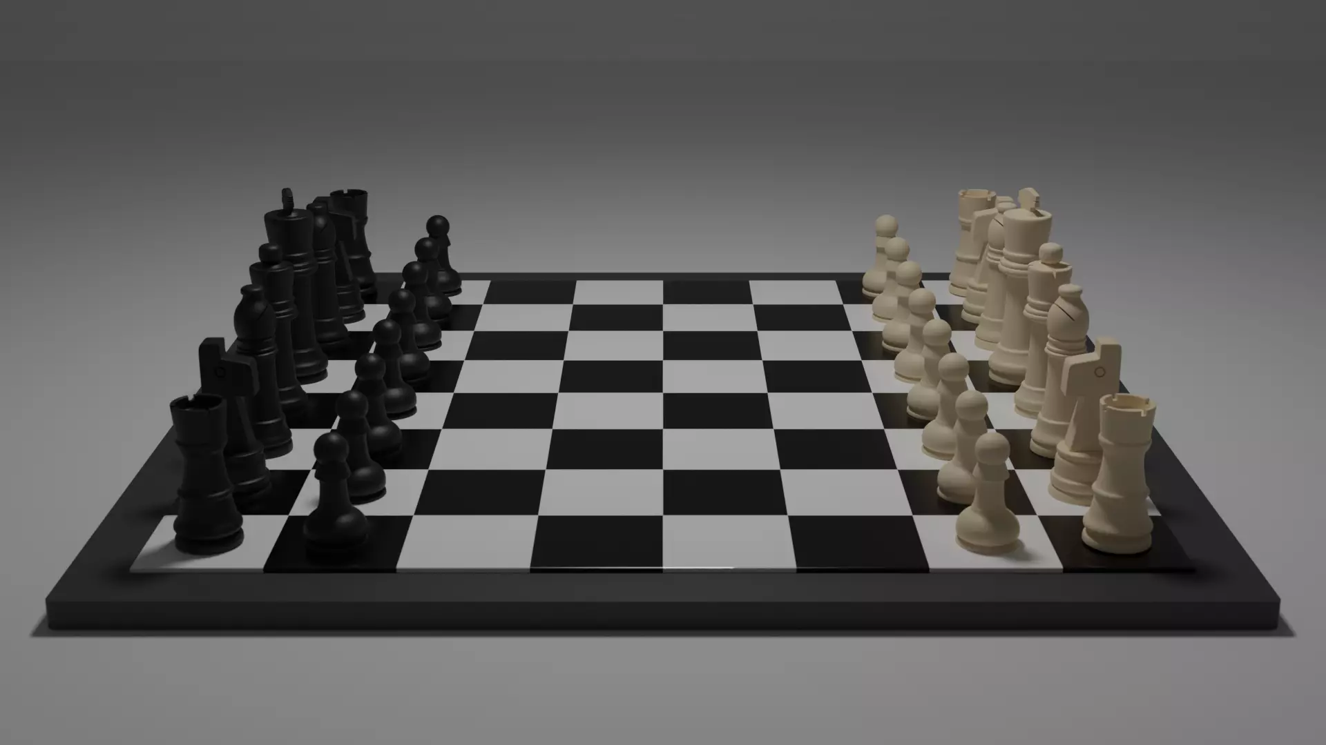 Chess Fully Editable 3D model_0