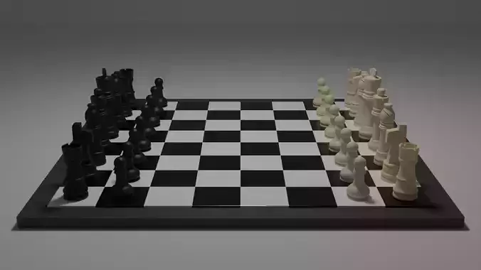 Chess Fully Editable 3D model