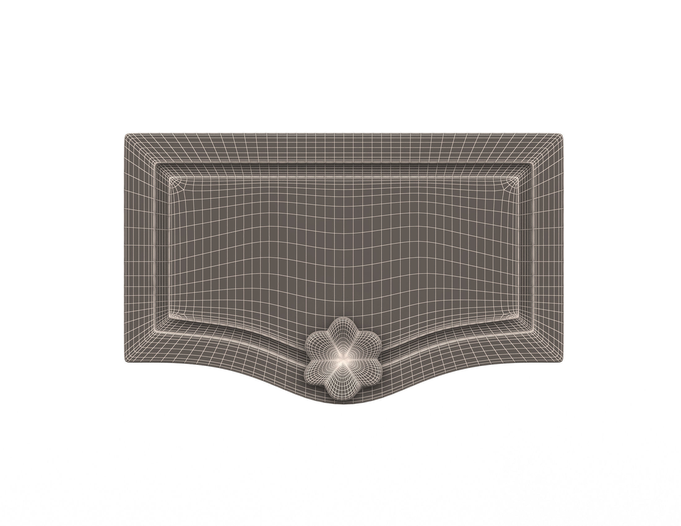 Kitchen Cabinet Door Classic Yegane Low-poly 3D model_4