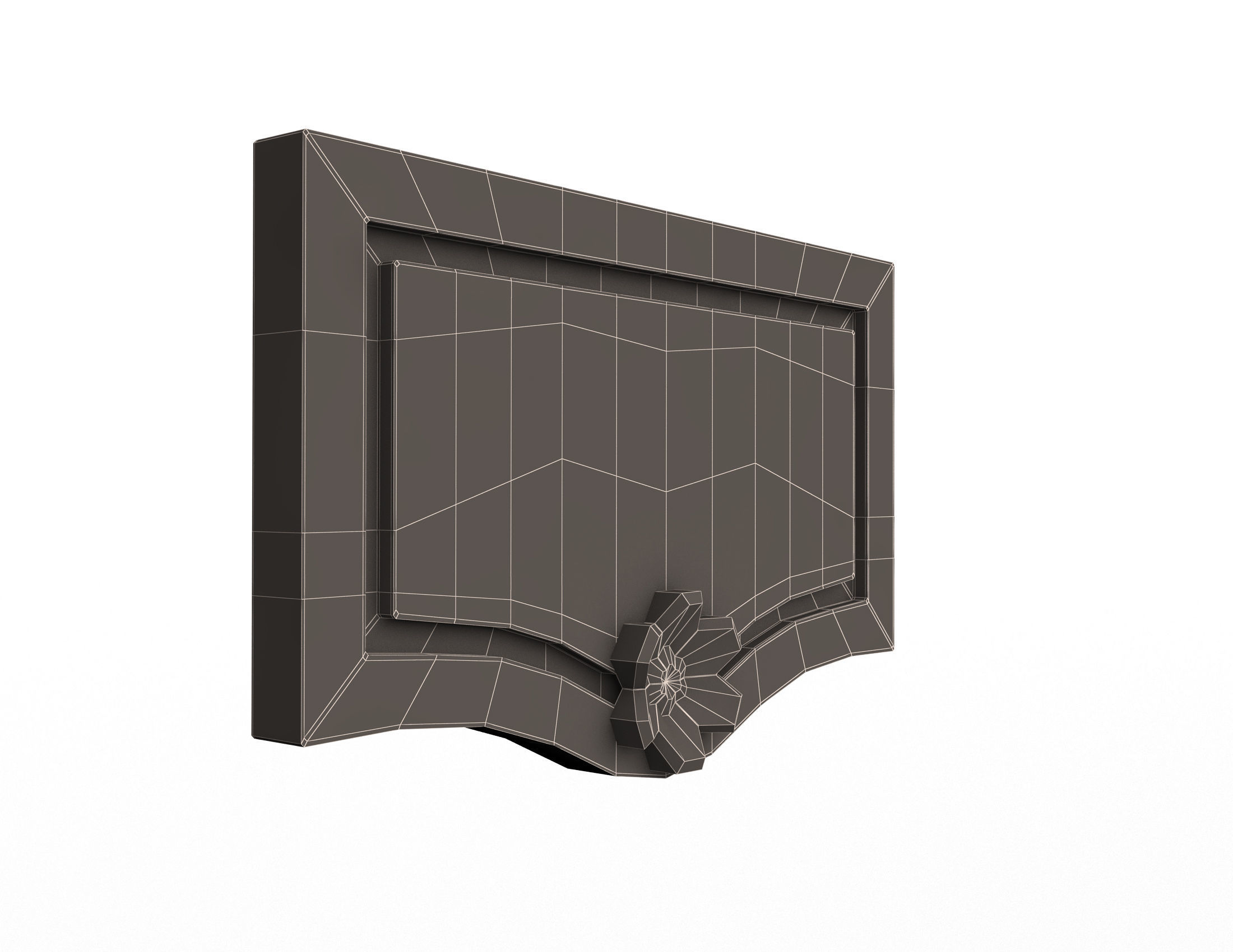 Kitchen Cabinet Door Classic Yegane Low-poly 3D model_10