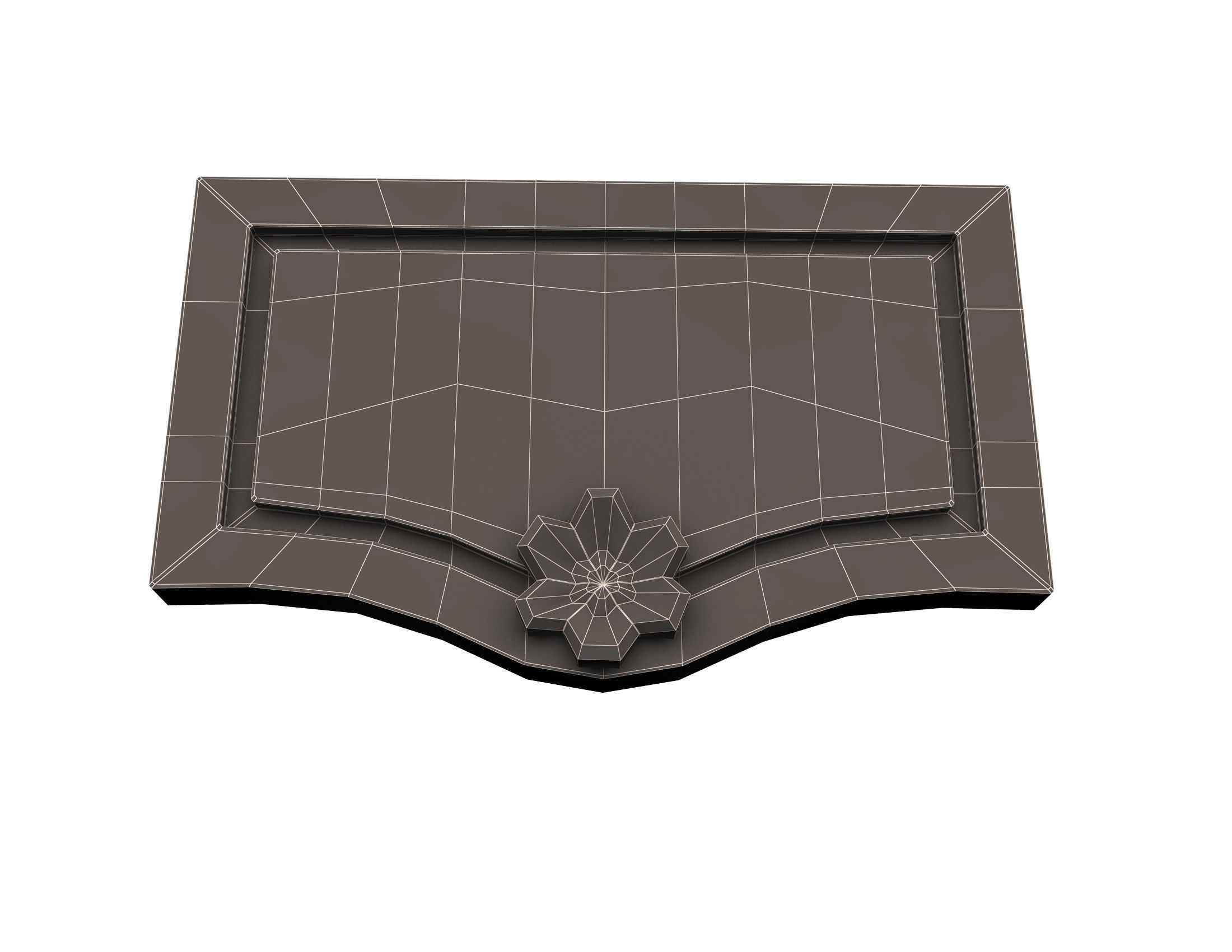 Kitchen Cabinet Door Classic Yegane Low-poly 3D model_11