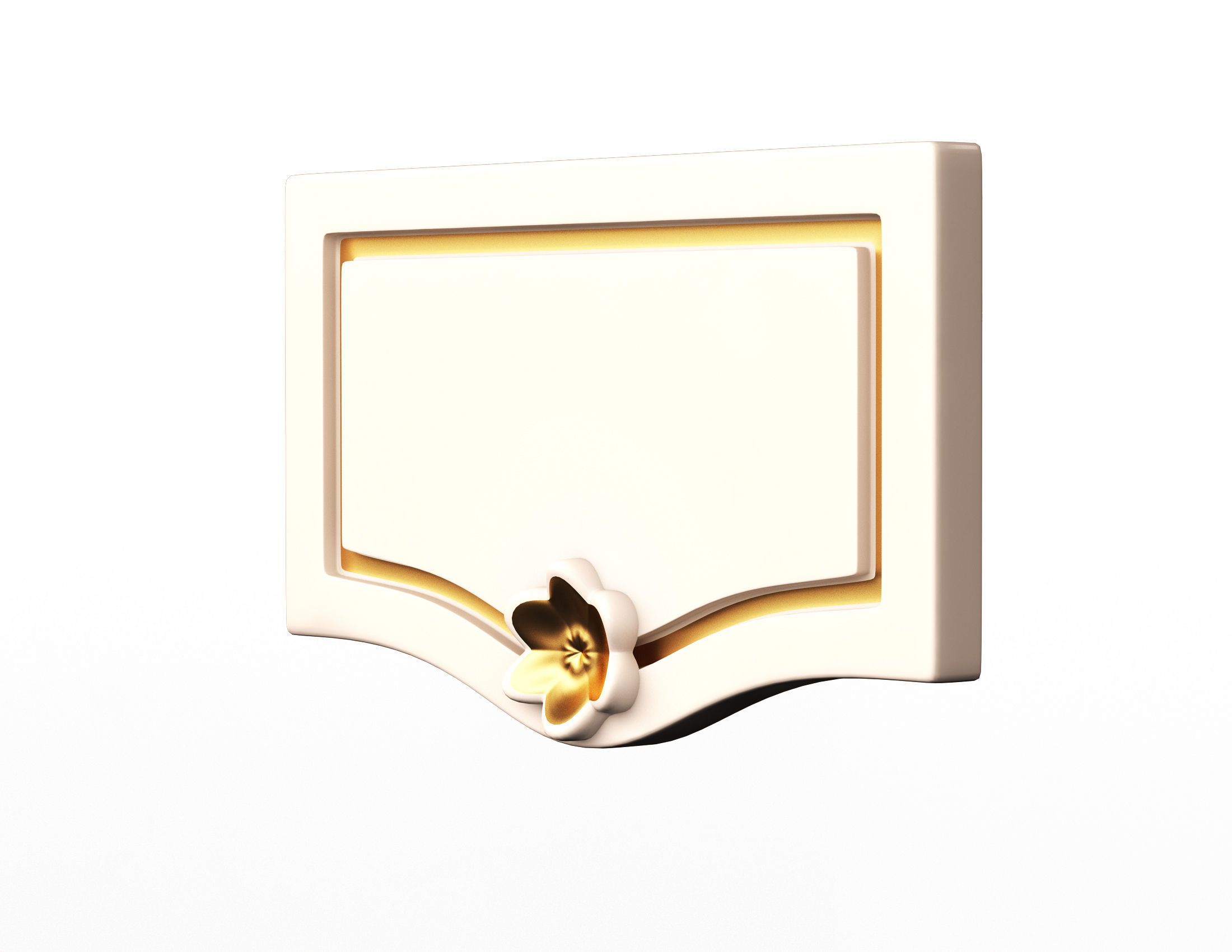 Kitchen Cabinet Door Classic Yegane Low-poly 3D model_1