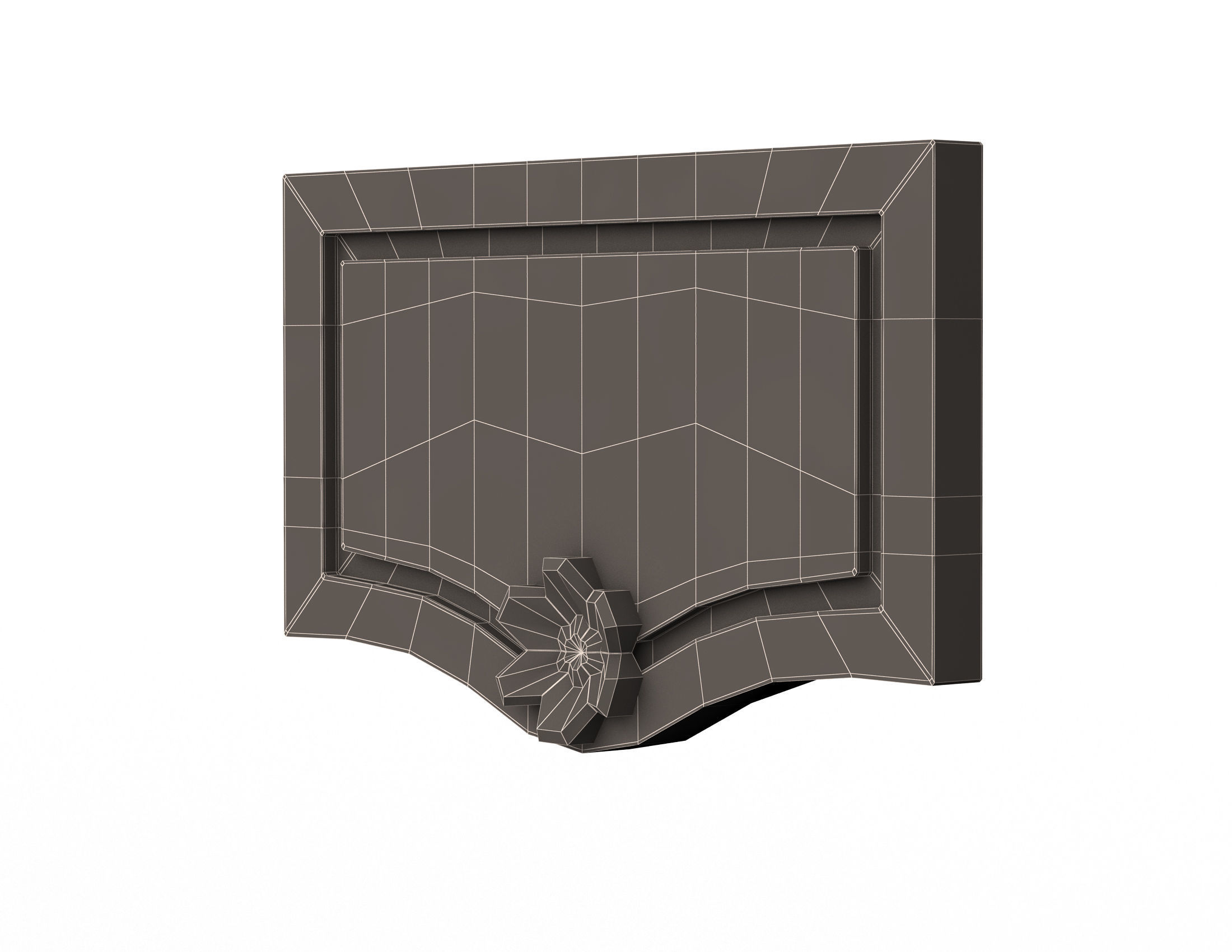 Kitchen Cabinet Door Classic Yegane Low-poly 3D model_9